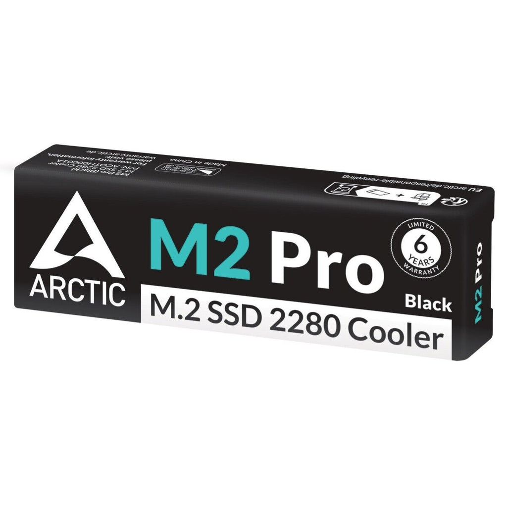 ARCTIC M2 Pro Black Heatsink – SSD Kühlkörper M.2 2280 PC/PS5 + TP-3 Pads