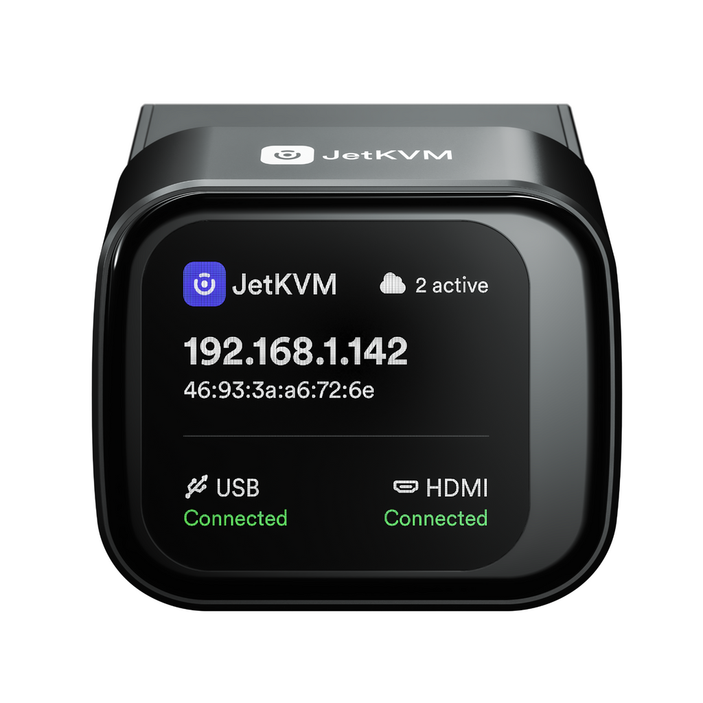 JetKVM IP-KVM Open-Source Remote Management Device Mac Windows Linux HDMI USB