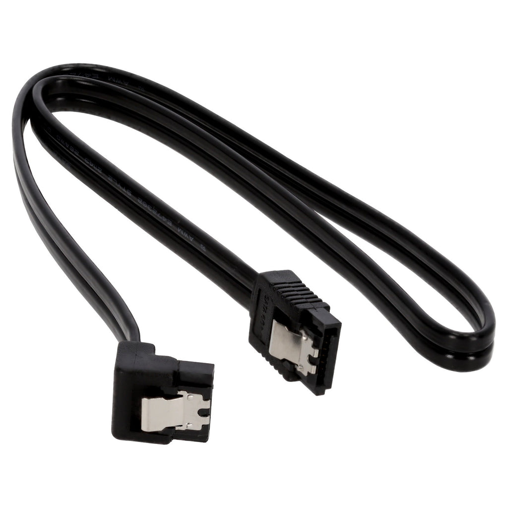 SATA Kabel gewinkelt 45cm 6Gb/s Datenkabel für SSD HDD Mainboard schwarz 6 Stück