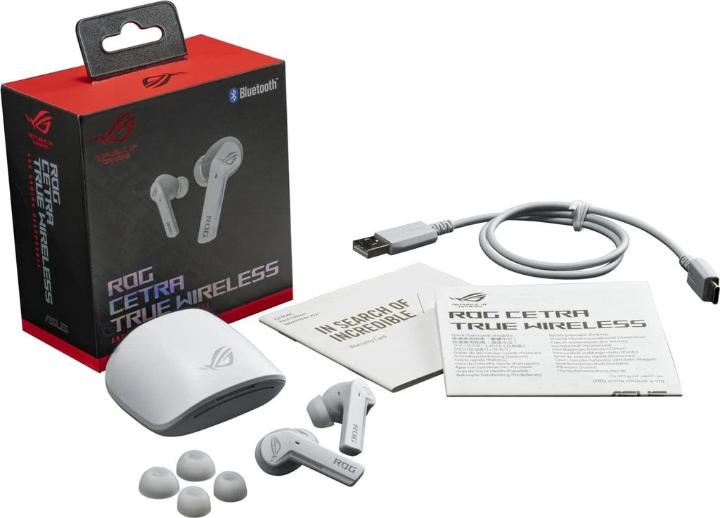 ASUS ROG Cetra True Wireless Weiß Gaming In-Ear Kopfhörer ANC Bluetooth Neu