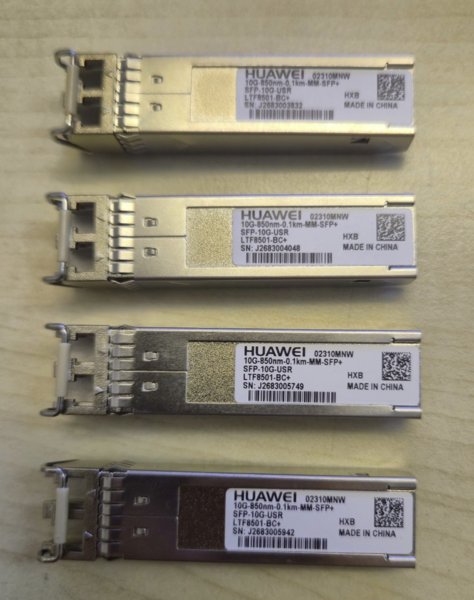 4x Huawei 10GbE SFP+ 850nm Short Wave Transceiver 02310MNW SFP-10G-USR LTF8501-B