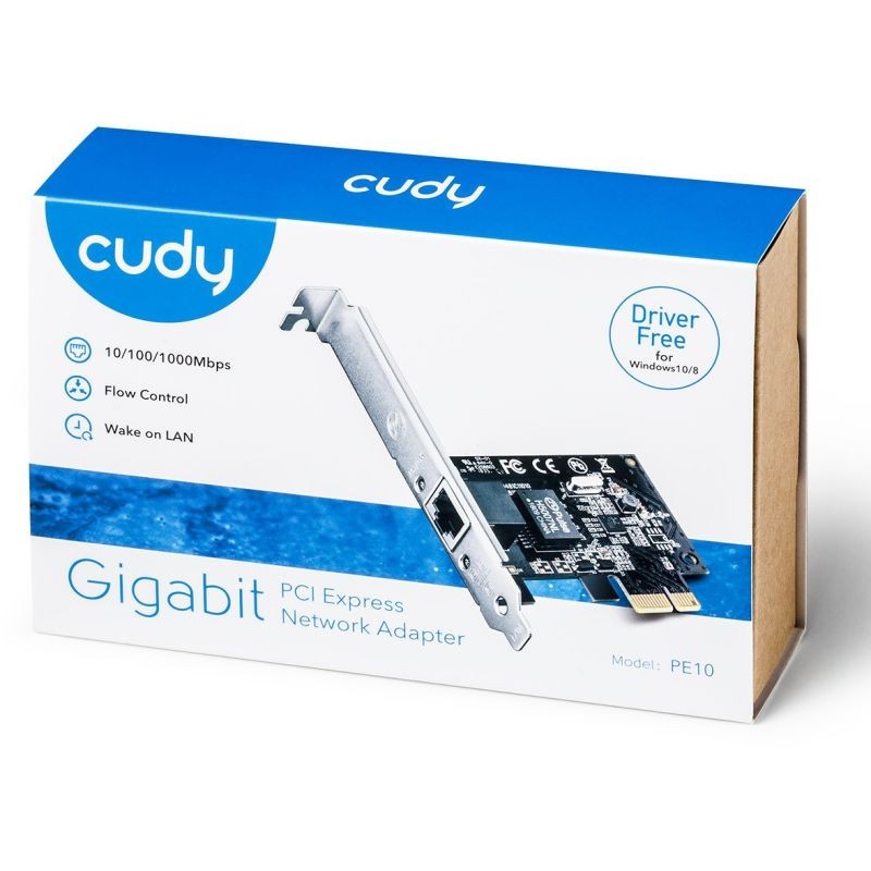 Cudy Gigabit PCIe Netzwerkkarte 10/100/1000Mbps Ethernet Adapter Neu