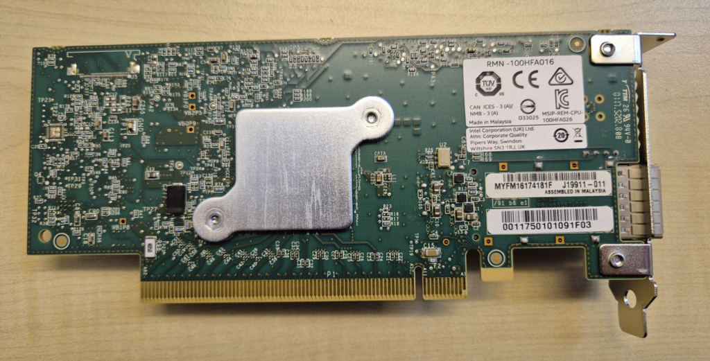Lenovo OPA100 100G QSFP28 PCIe Host Fabric Adapter Low Profile 100GbE