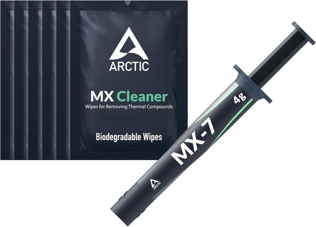 ARCTIC MX-7 4g +  6x Cleaner Set Wärmeleitpaste 6.2W/mK CPU GPU PS5 PC Laptop