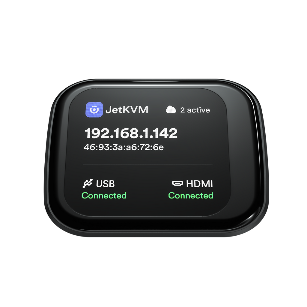 JetKVM IP-KVM Open-Source Remote Management Device Mac Windows Linux HDMI USB
