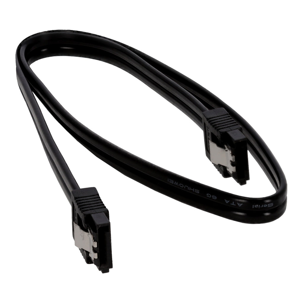 SATA Kabel gewinkelt 45cm 6Gb/s Datenkabel für SSD HDD Mainboard schwarz 6 Stück