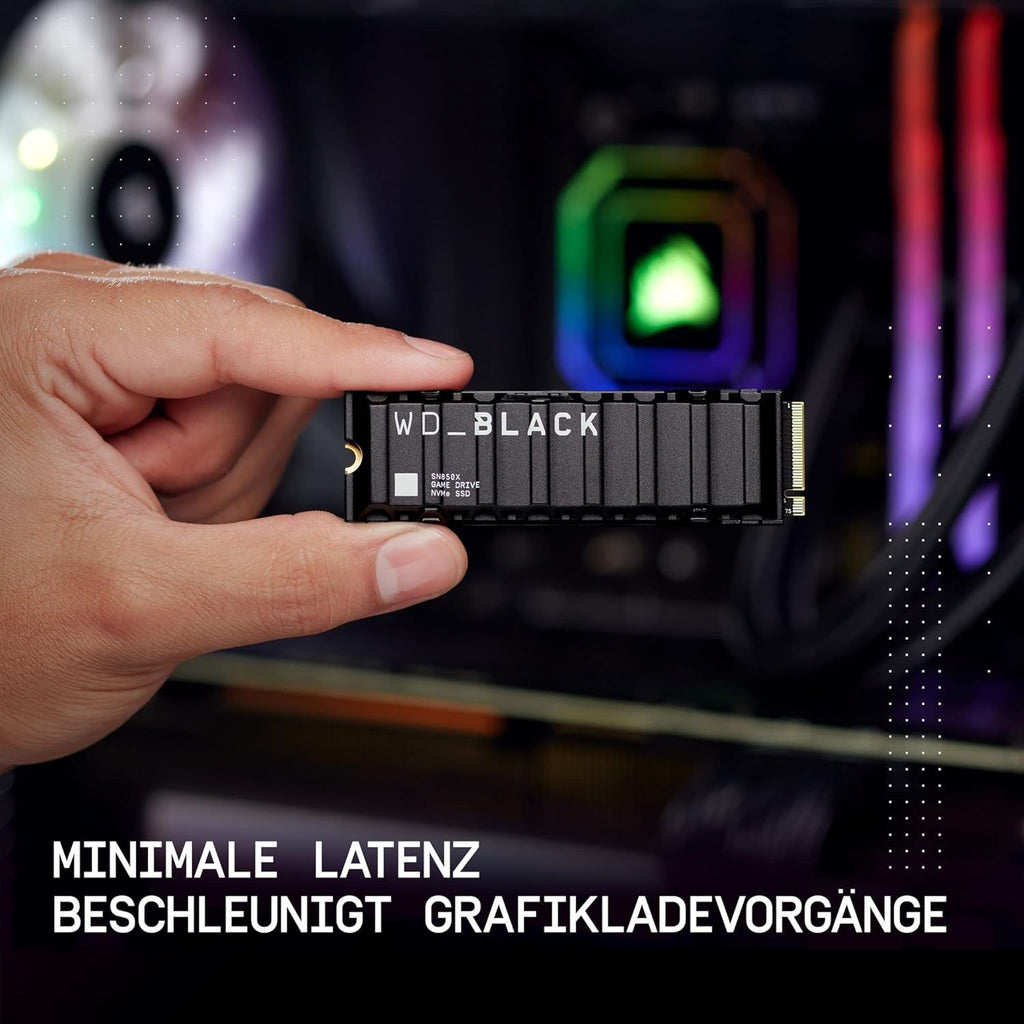 WD_BLACK SN850X 8TB NVMe SSD M.2 PCIe 4.0 7200MB/s Kühlkörper RGB