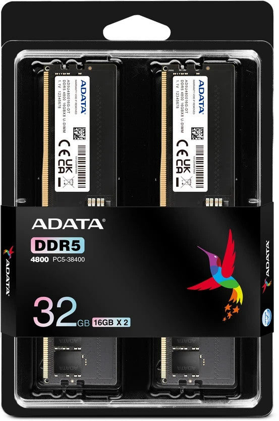 ADATA 32GB DDR5 4800MHz RAM Kit 2x16GB DIMM Desktop Arbeitsspeicher Premier neu