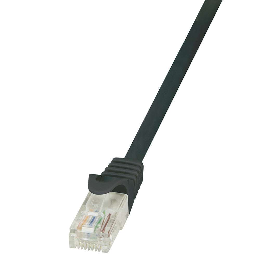 LogiLink Patchkabel EconLine, Netzwerkkabel, LAN, Cat.5e, U/UTP, schwarz, 1/3/5m