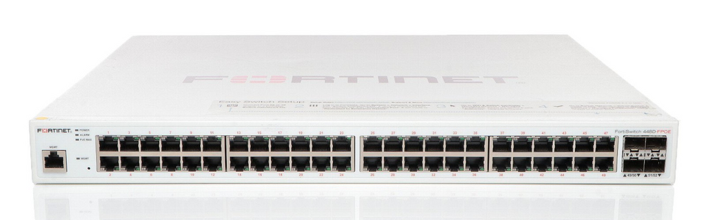 Fortinet FortiSwitch 448D-FPOE 48x 1GbE PoE 4x SFP+ 10GbE CHASSIS ohne Netzteil