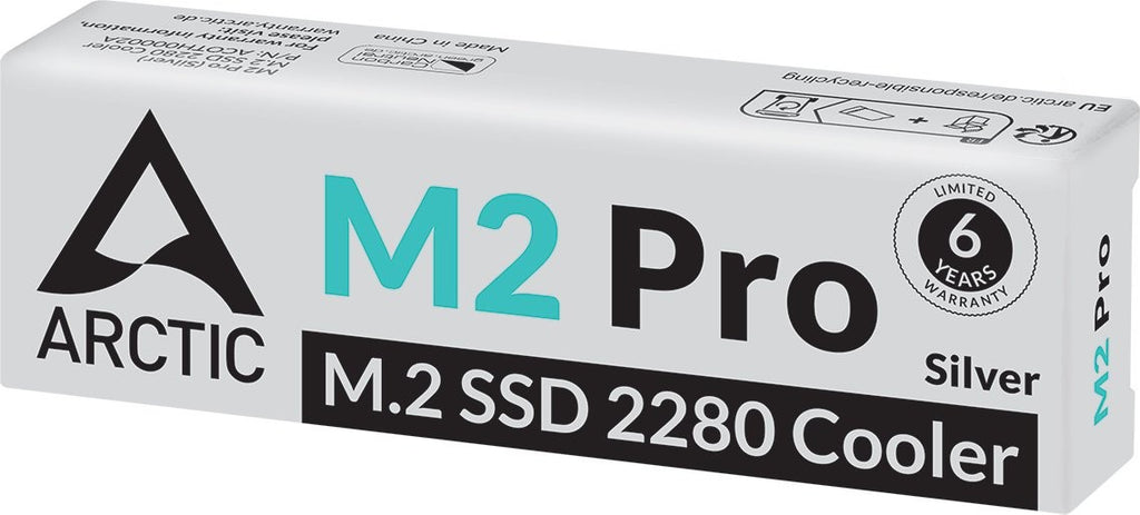 ARCTIC M2 Pro Silver Heatsink – SSD Kühlkörper M.2 2280 PC/PS5 + TP-3 Pads