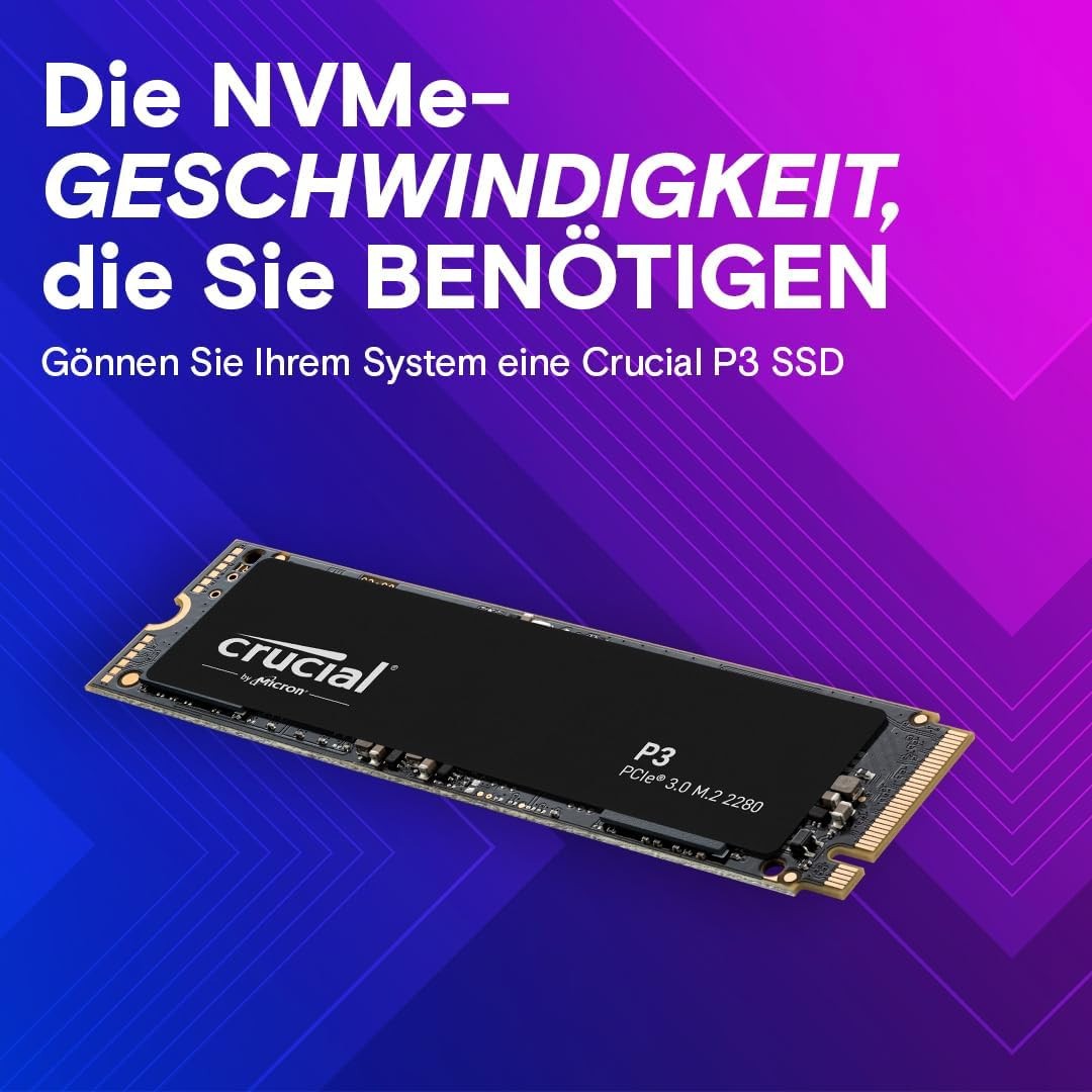 Crucial P3 4TB NVMe SSD M.2 2280 PCIe 3.0 x4 3500MB/s CT4000P3SSD8