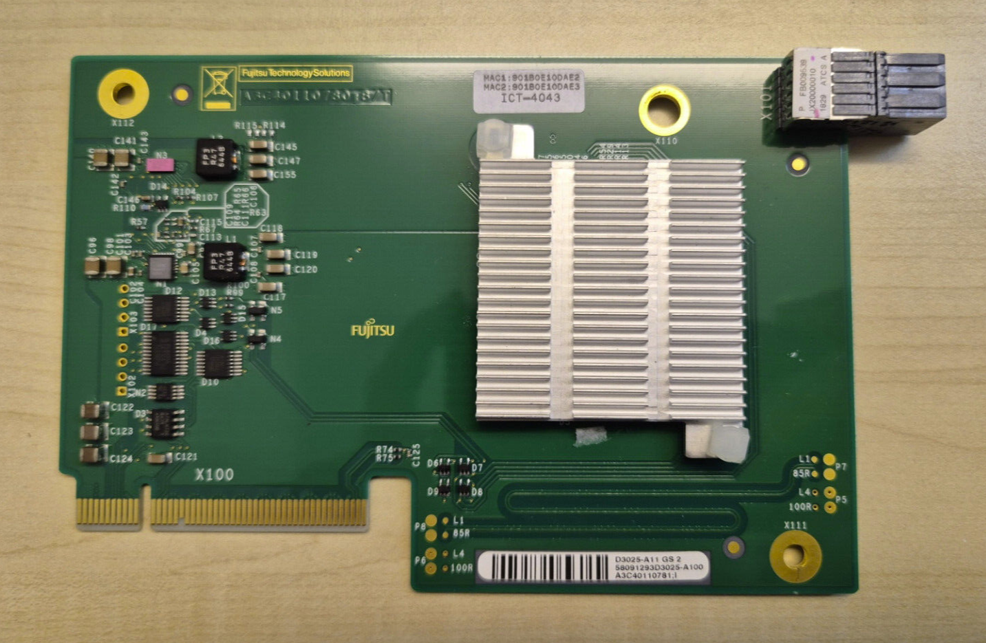 Fujitsu D3025-A11 4-Port 1GbE Mezzanine Server Ethernet Adapter – S26361-F3331-E