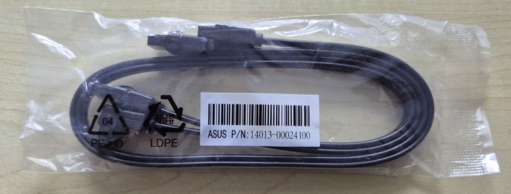 2x Sata Kabel - Asus | 6 Gb/s | Gewinkelt & Ungewinkelt | 45cm | Schwarz | Neu