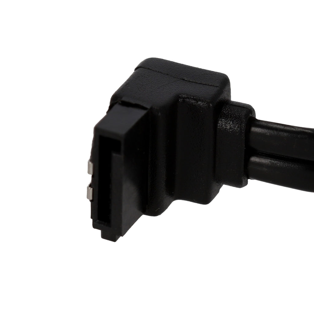 SATA Kabel gewinkelt 45cm 6Gb/s Datenkabel für SSD HDD Mainboard schwarz 6 Stück