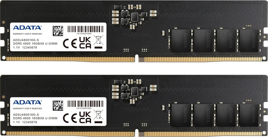 ADATA 32GB DDR5 4800MHz RAM Kit 2x16GB DIMM Desktop Arbeitsspeicher Premier neu
