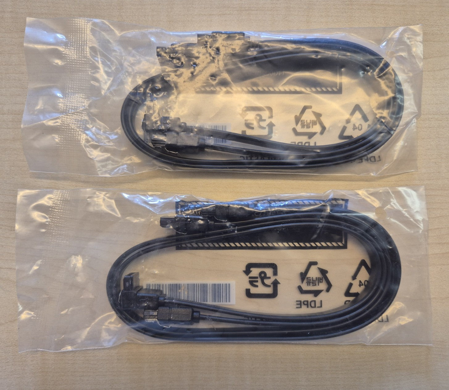 4x SATA-Kabel 6 Gb/s für SSD HDD DVD 2x gerade 2x gewinkelt 50cm Neu