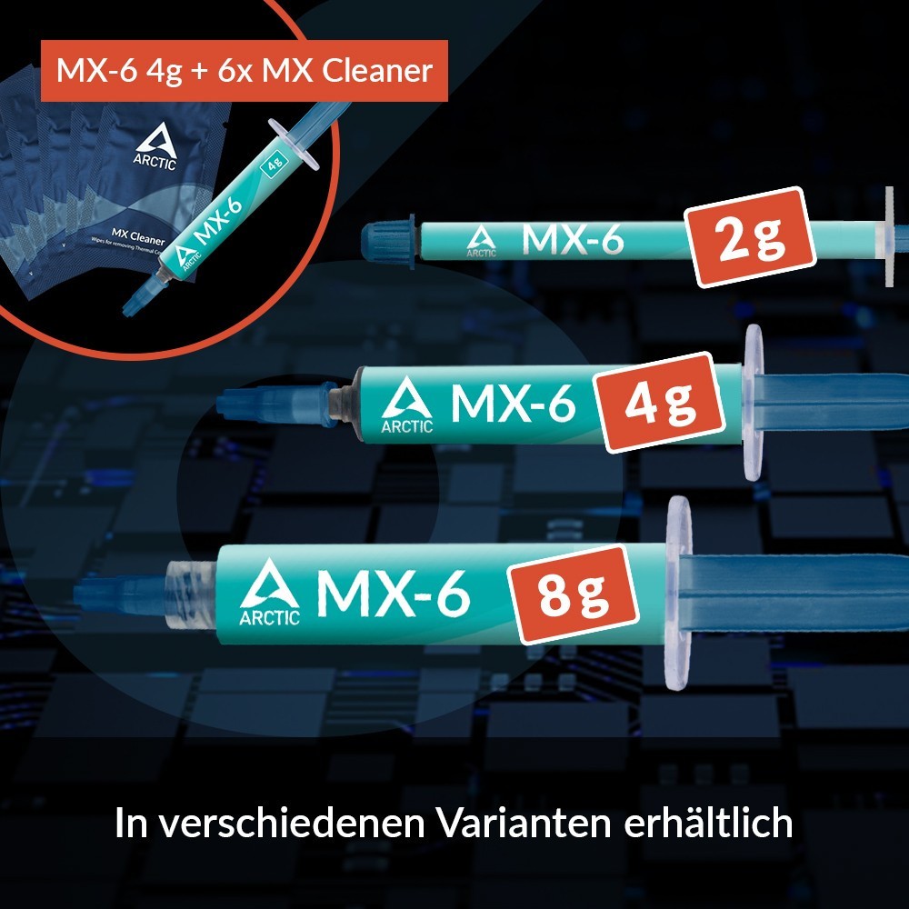 ARCTIC MX-6 4g High-Performance Wärmeleitpaste CPU Thermal Paste NewFormula Rev4
